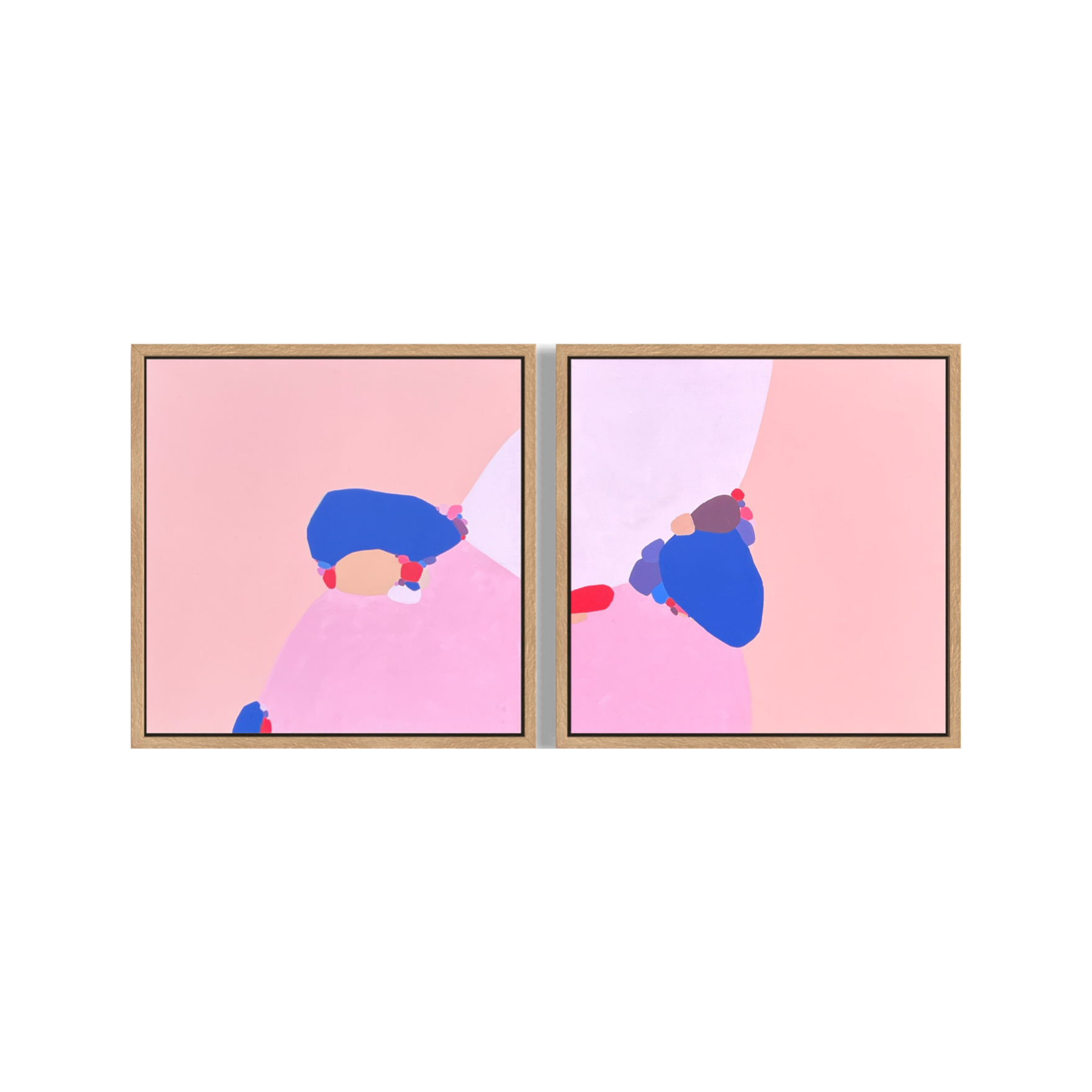Abstrato azul e rosa