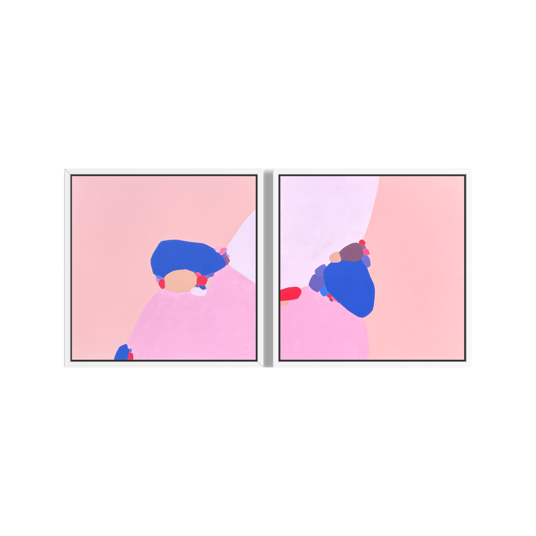 Abstrato azul e rosa