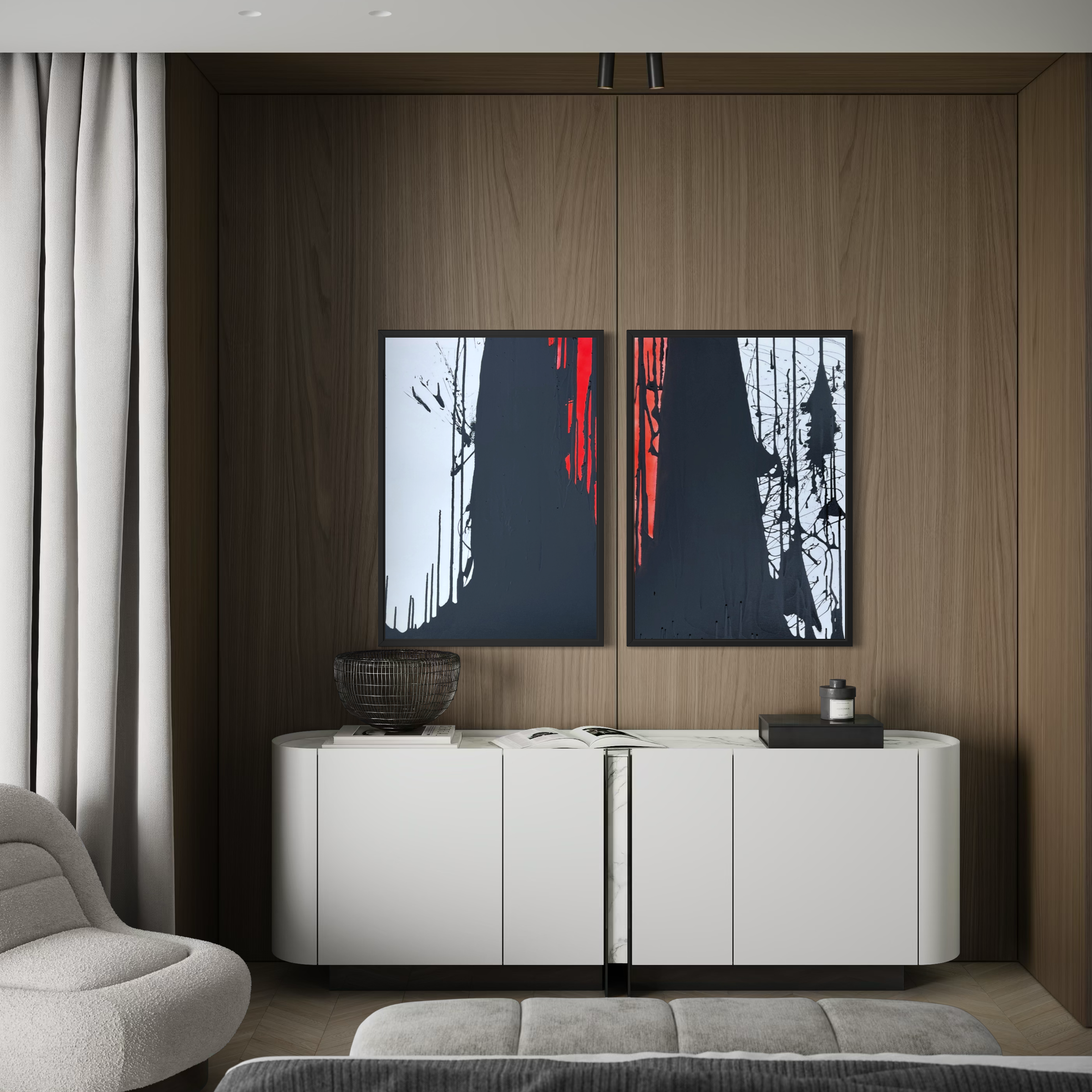 Díptico P&B pink II