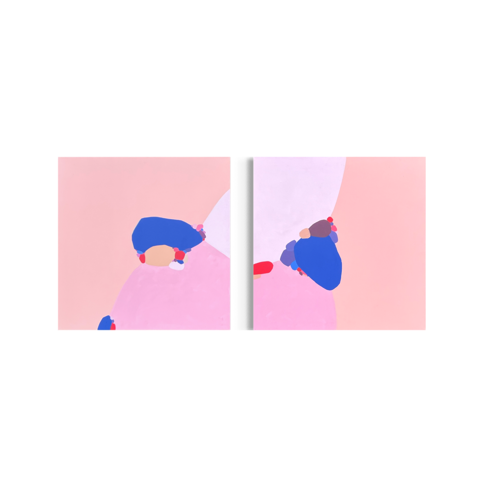 Abstrato azul e rosa